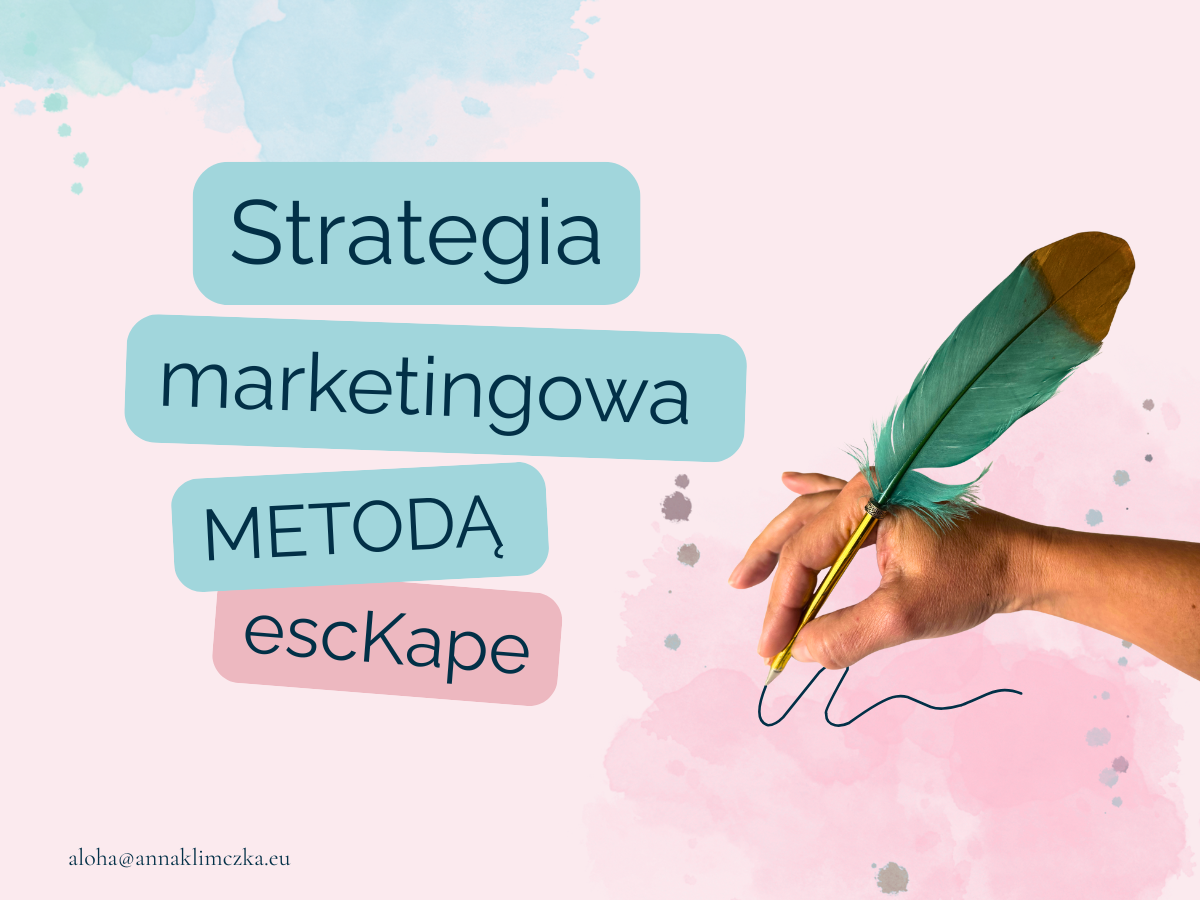 Strategia marketingowa metodą escKape - Anna Klimczak. Budowanie marki osobistej od korzeni.